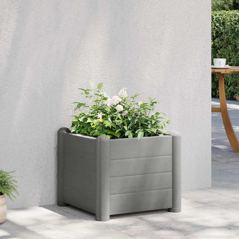 Load image into Gallery viewer, Vidaxl plantenbak verhoogd 43x43x35 cm pp steengrijs
