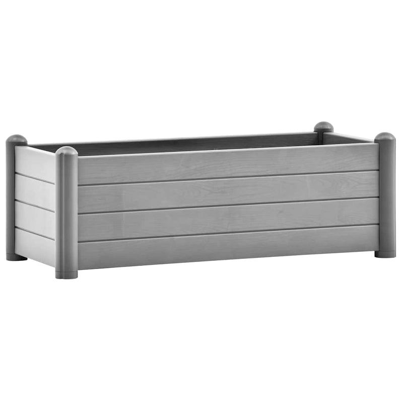 Load image into Gallery viewer, Vidaxl plantenbak verhoogd 100x43x35 cm pp steengrijs

