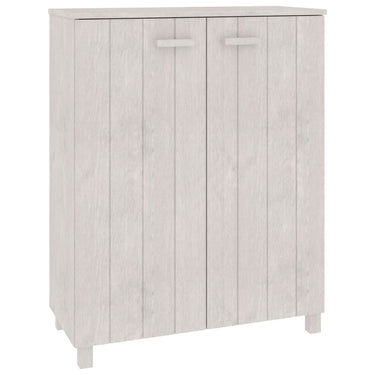 Vidaxl schoenenkast hamar 85x40x108 cm massief grenenhout wit