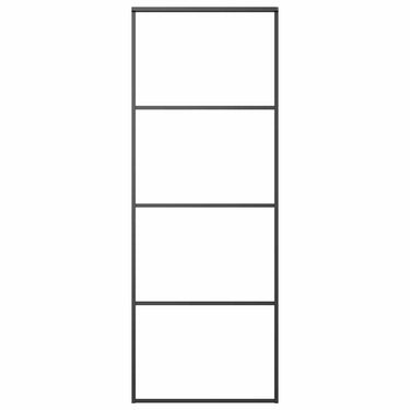 Vidaxl schuifdeur 76x205 cm mat esg-glas en aluminium zwart