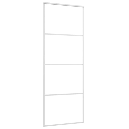 Vidaxl schuifdeur 76x205 cm esg-glas en aluminium wit