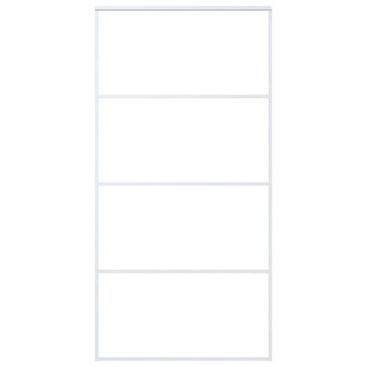 Vidaxl schuifdeur 102,5x205 cm mat esg-glas en aluminium wit