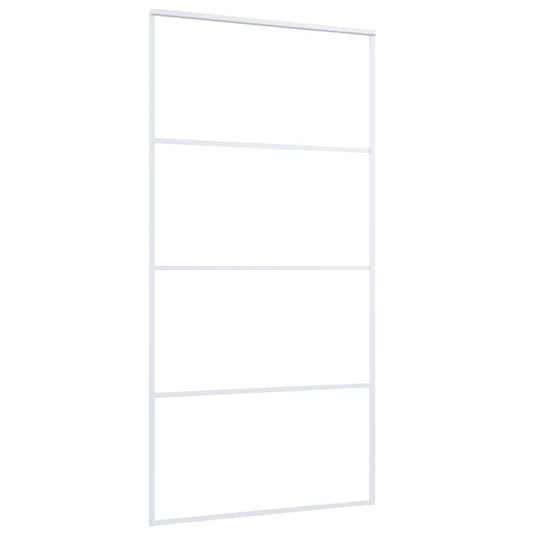 Vidaxl schuifdeur 102,5x205 cm mat esg-glas en aluminium wit