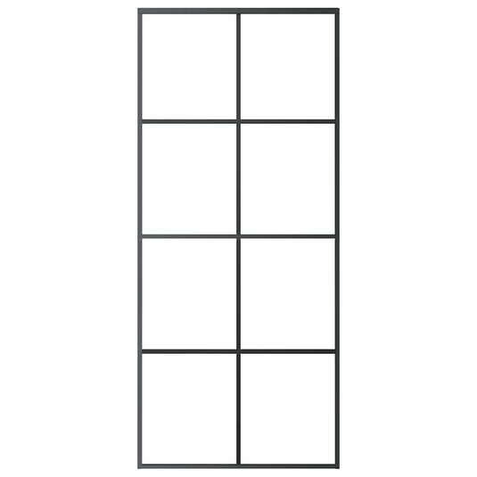 Vidaxl schuifdeur 90x205 cm esg-glas en aluminium zwart