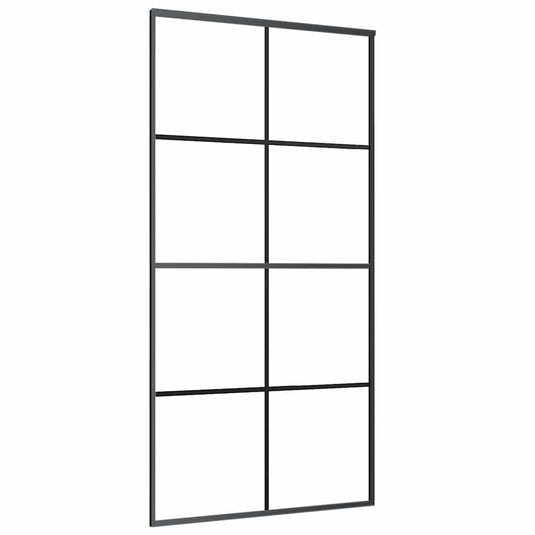 Vidaxl schuifdeur 102,5x205 cm esg-glas en aluminium zwart
