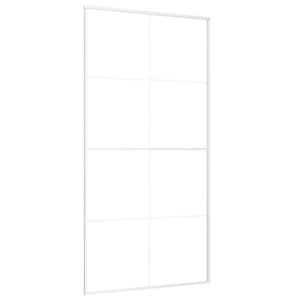 Vidaxl schuifdeur 102,5x205 cm mat esg-glas en aluminium wit