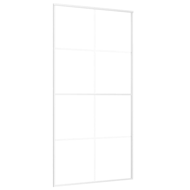 ギャラリービューアに画像をロードする, Vidaxl schuifdeur 102,5x205 cm mat esg-glas en aluminium wit
