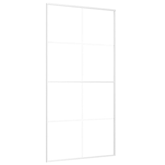 Vidaxl schuifdeur 102,5x205 cm mat esg-glas en aluminium wit