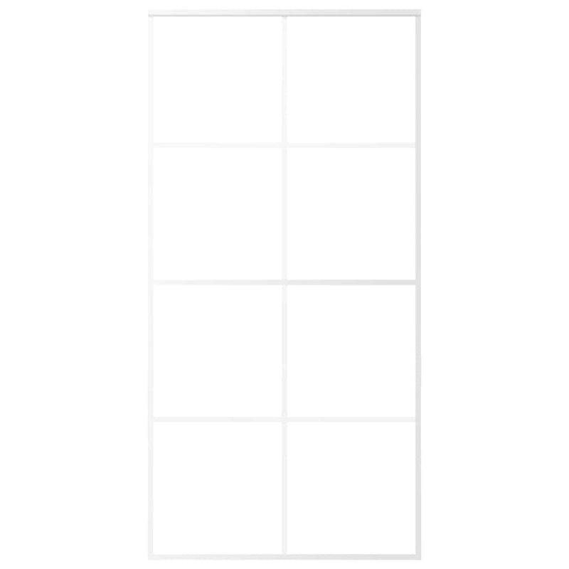 ギャラリービューアに画像をロードする, Vidaxl schuifdeur 102,5x205 cm mat esg-glas en aluminium wit
