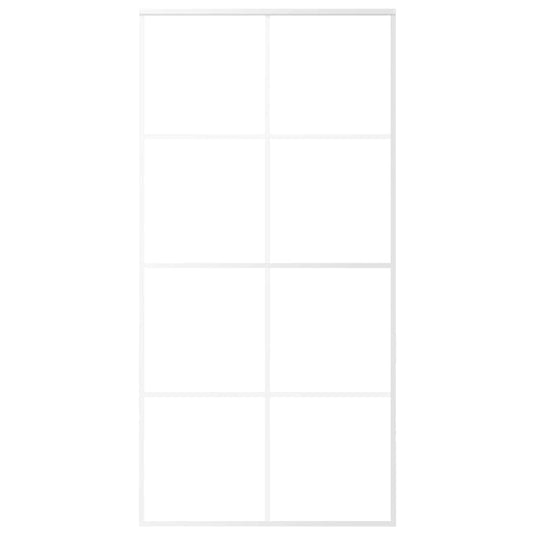 Vidaxl schuifdeur 102,5x205 cm mat esg-glas en aluminium wit