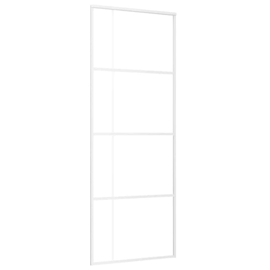Vidaxl schuifdeur 76x205 cm esg-glas en aluminium wit