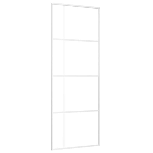 Vidaxl schuifdeur 76x205 cm mat esg-glas en aluminium wit