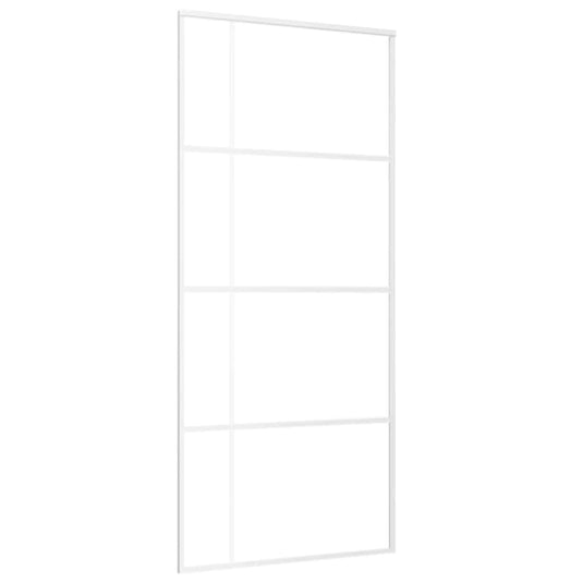 Vidaxl schuifdeur 90x205 cm mat esg-glas en aluminium wit