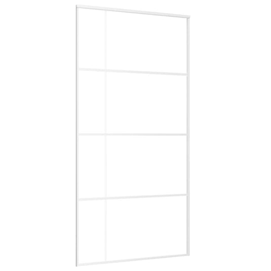 Vidaxl schuifdeur 102,5x205 cm esg-glas en aluminium wit