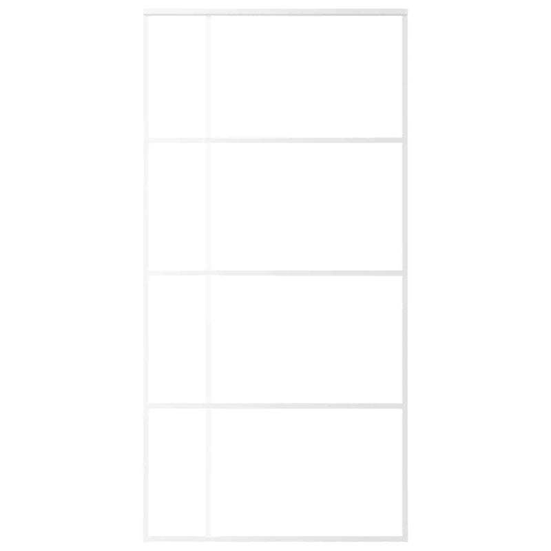 Load image into Gallery viewer, Vidaxl schuifdeur 102,5x205 cm esg-glas en aluminium wit
