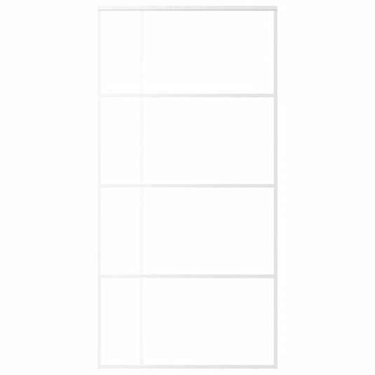 Vidaxl schuifdeur 102,5x205 cm mat esg-glas en aluminium wit