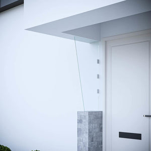 Vidaxl zijpaneel voor deurluifel 50x100 cm gehard glas transparant