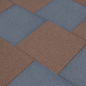 VidaXL Valtegels 18 st 50x50x3 cm rubber grijs