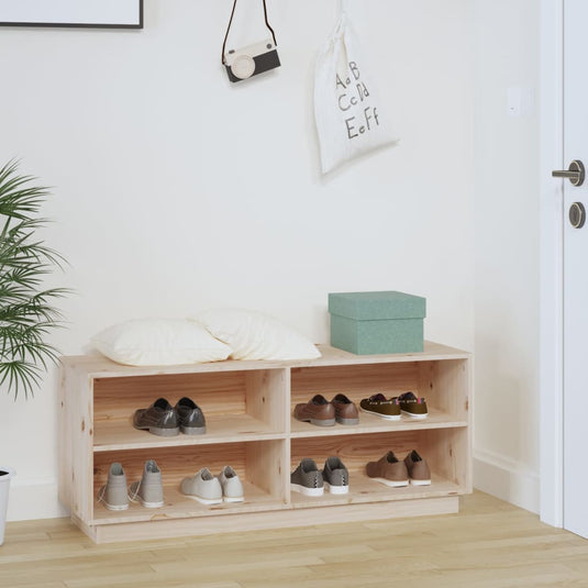 Vidaxl schoenenkast 110x34x45 cm massief grenenhout