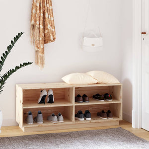 Vidaxl schoenenkast 110x34x45 cm massief grenenhout