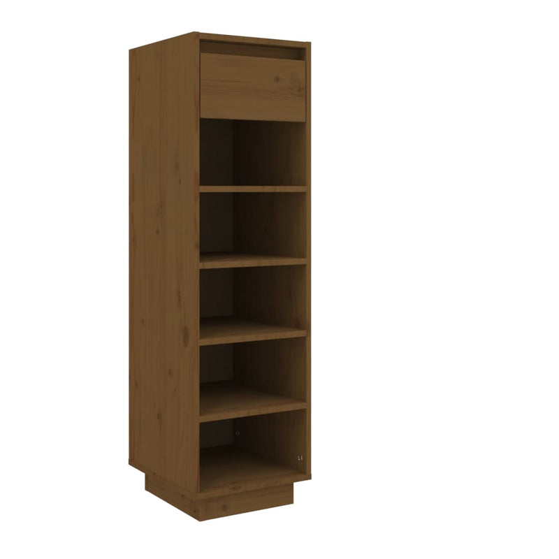 Load image into Gallery viewer, Vidaxl schoenenkast 30x34x105 cm massief grenenhout honingbruin
