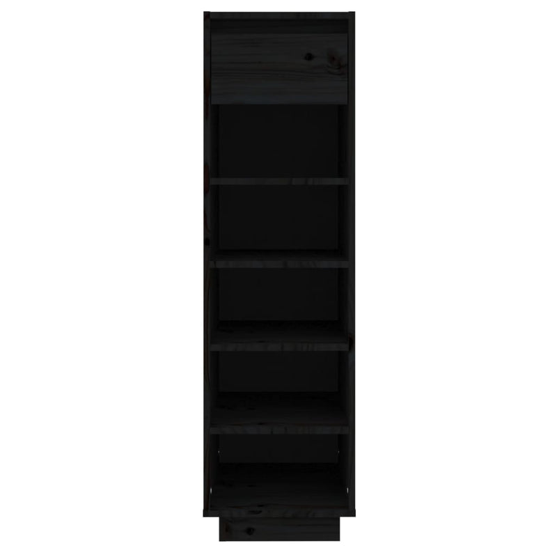 Load image into Gallery viewer, Vidaxl schoenenkast 30x34x105 cm massief grenenhout zwart
