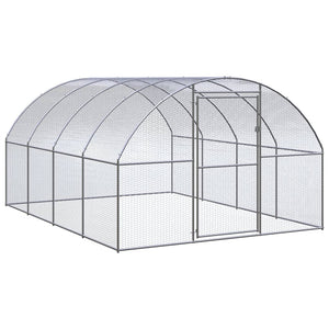 VidaXL Kippenren 3x4x2 m gegalvaniseerd staal