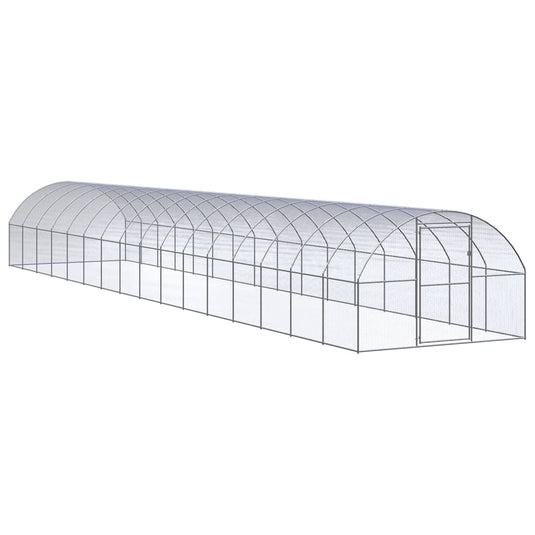 VidaXL Kippenren 3x16x2 m gegalvaniseerd staal