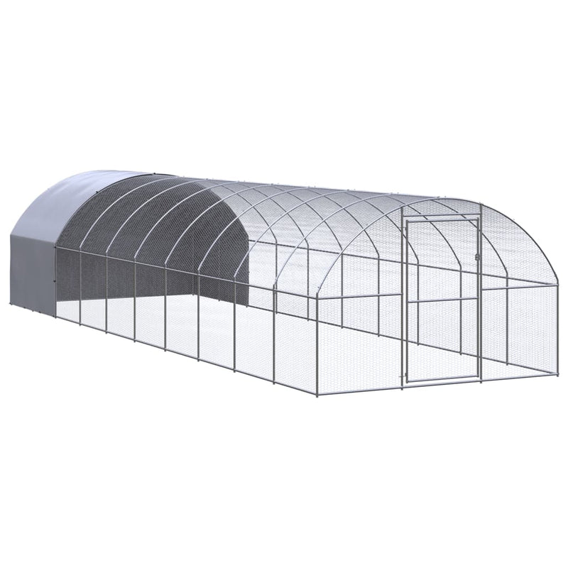 Afbeelding laden in galerijviewer, VidaXL Kippenren 3x10x2 m gegalvaniseerd staal
