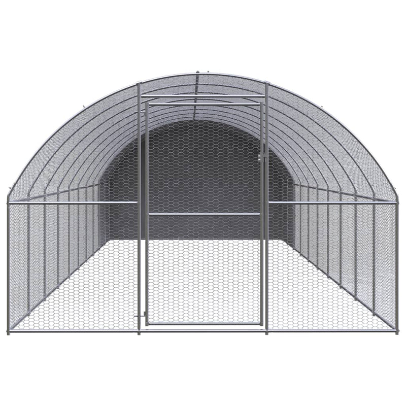 Afbeelding laden in galerijviewer, VidaXL Kippenren 3x10x2 m gegalvaniseerd staal
