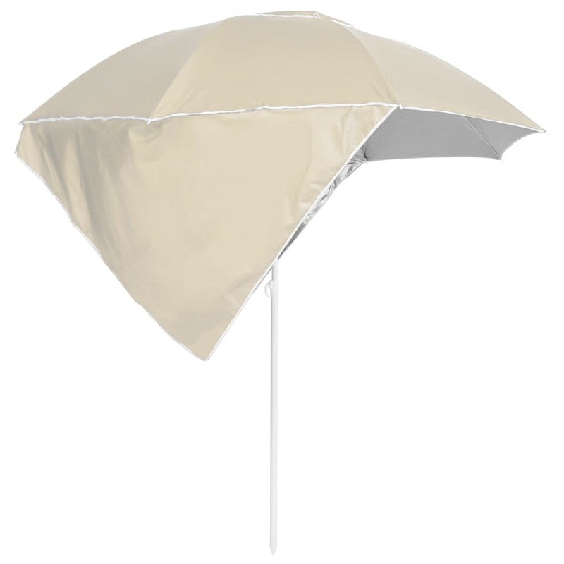 Load image into Gallery viewer, Vidaxl strandparasol met zijwanden 215 cm zandkleurig
