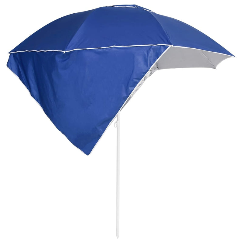 Load image into Gallery viewer, Vidaxl strandparasol met zijwanden 215 cm blauw
