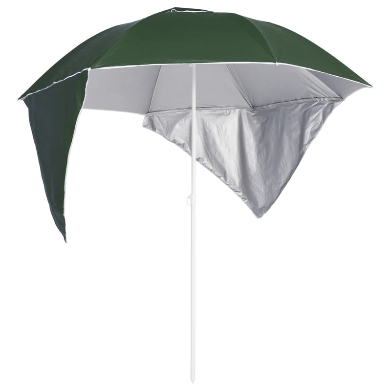 Load image into Gallery viewer, Vidaxl strandparasol met zijwanden 215 cm groen
