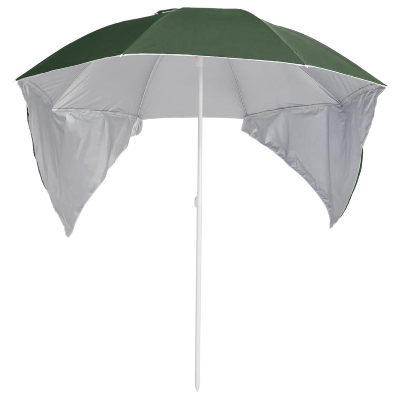 Load image into Gallery viewer, Vidaxl strandparasol met zijwanden 215 cm groen
