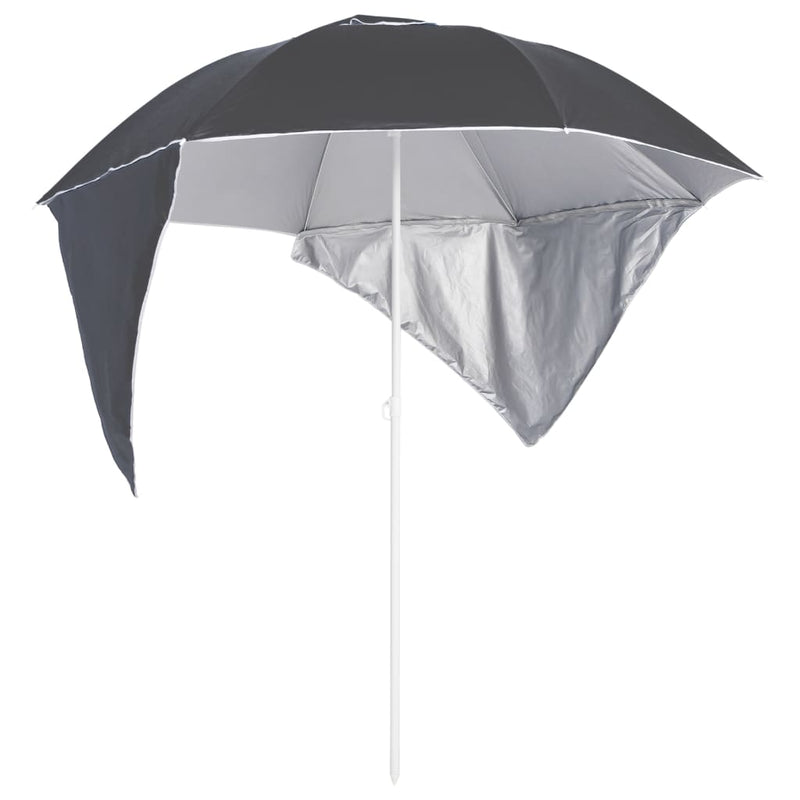 Load image into Gallery viewer, Vidaxl strandparasol met zijwanden 215 cm antracietkleurig
