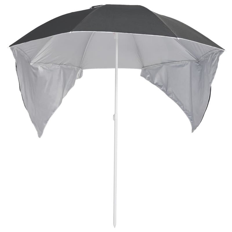 Load image into Gallery viewer, Vidaxl strandparasol met zijwanden 215 cm antracietkleurig
