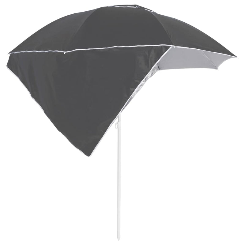 Load image into Gallery viewer, Vidaxl strandparasol met zijwanden 215 cm antracietkleurig
