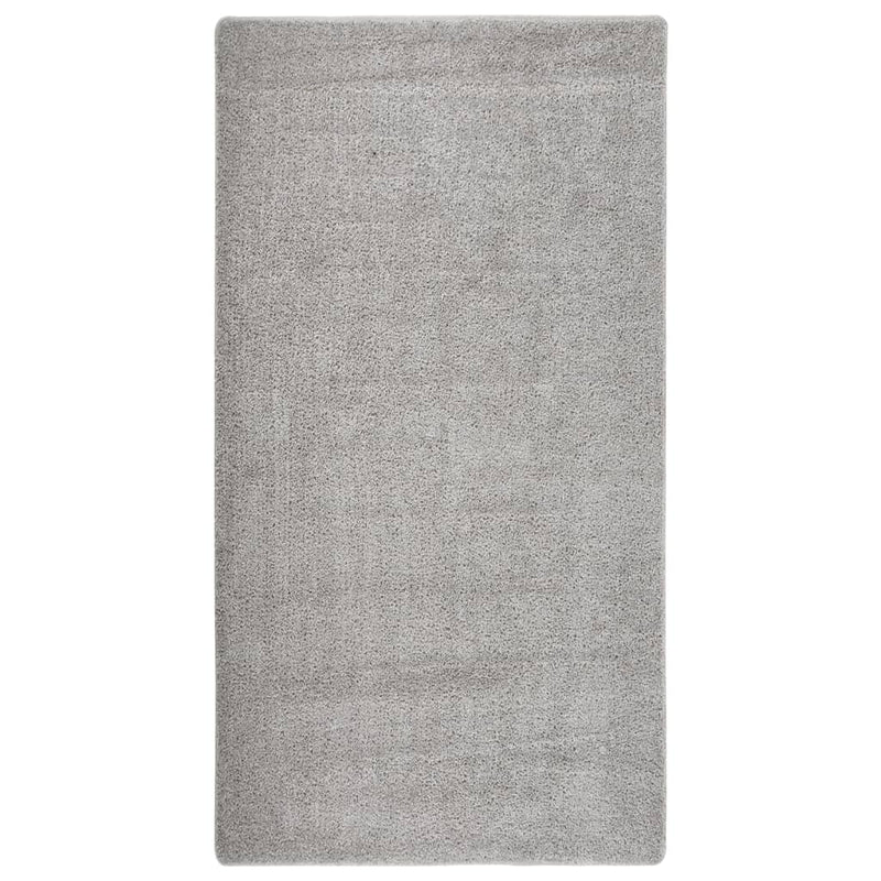 Load image into Gallery viewer, Vidaxl vloerkleed shaggy anti-slip 80x150 cm lichtgrijs
