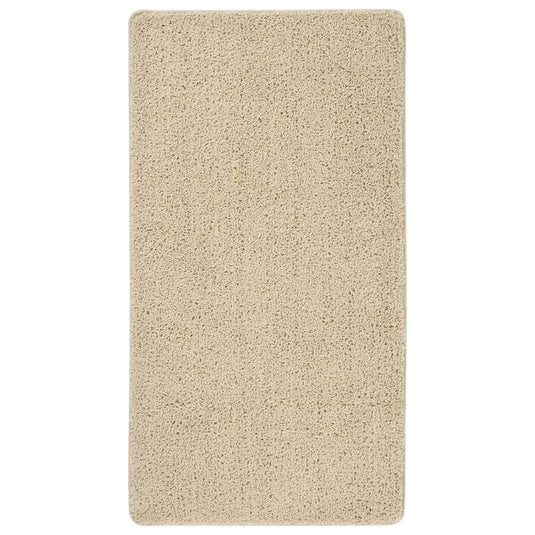 Vidaxl vloerkleed shaggy anti-slip 80x150cm crèmekleurig