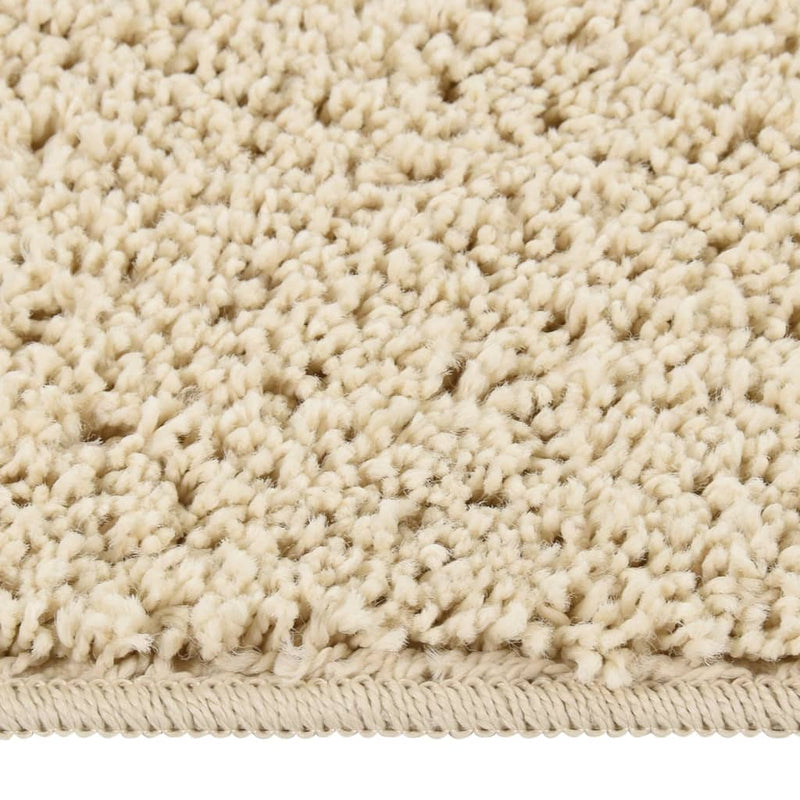 Afbeelding laden in galerijviewer, Vidaxl vloerkleed shaggy anti-slip 140x200 cm crèmekleurig
