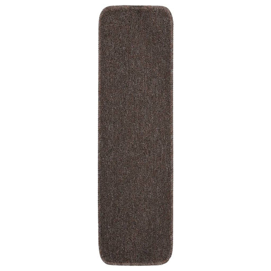 Vidaxl trapmatten 15 st anti-slip rechthoekig 75x20 cm bruin