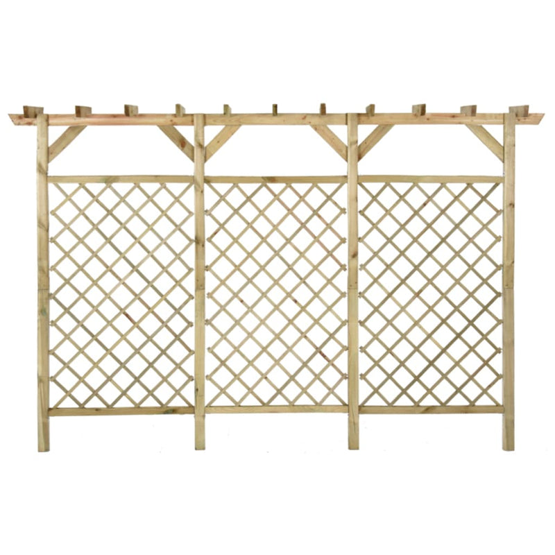 Load image into Gallery viewer, VidaXL Tuinhek met latwerk en pergola 300x50x200 cm geïmpregneerd hout

