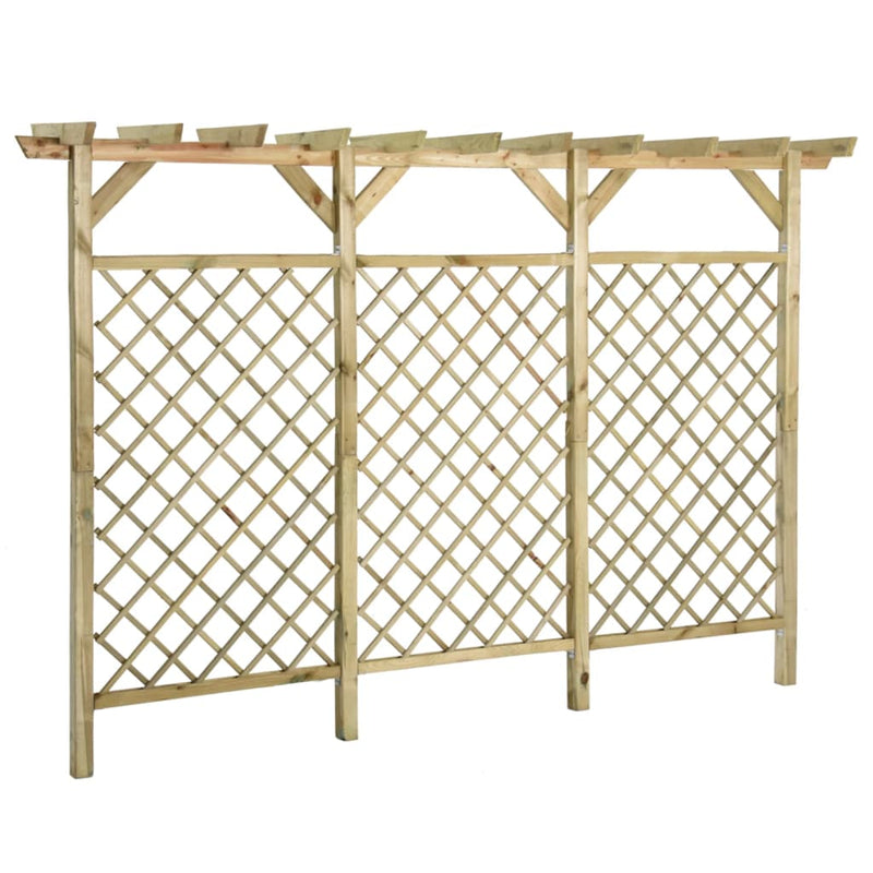 Load image into Gallery viewer, VidaXL Tuinhek met latwerk en pergola 300x50x200 cm geïmpregneerd hout
