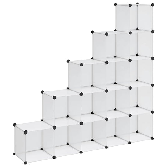 Vidaxl opbergmeubel met 15 vakken polypropeen transparant