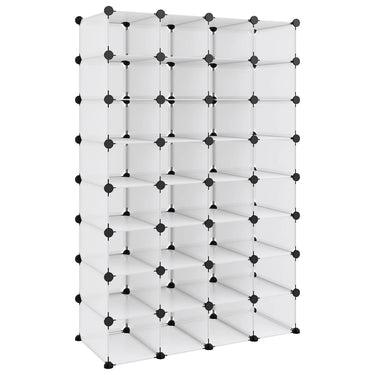 Vidaxl schoenenrek 93x36,5x140 cm polypropeen transparant