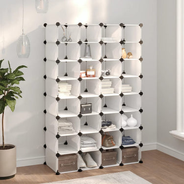 Vidaxl schoenenrek 93x36,5x140 cm polypropeen transparant