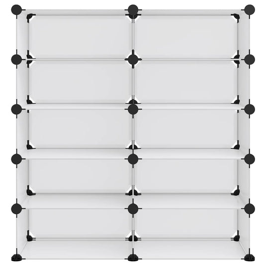 Vidaxl schoenenrek 84x32x88,5 cm polypropeen transparant