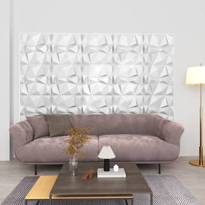 Vidaxl 48 st wandpanelen 3d diamant 12 m² 50x50 cm wit