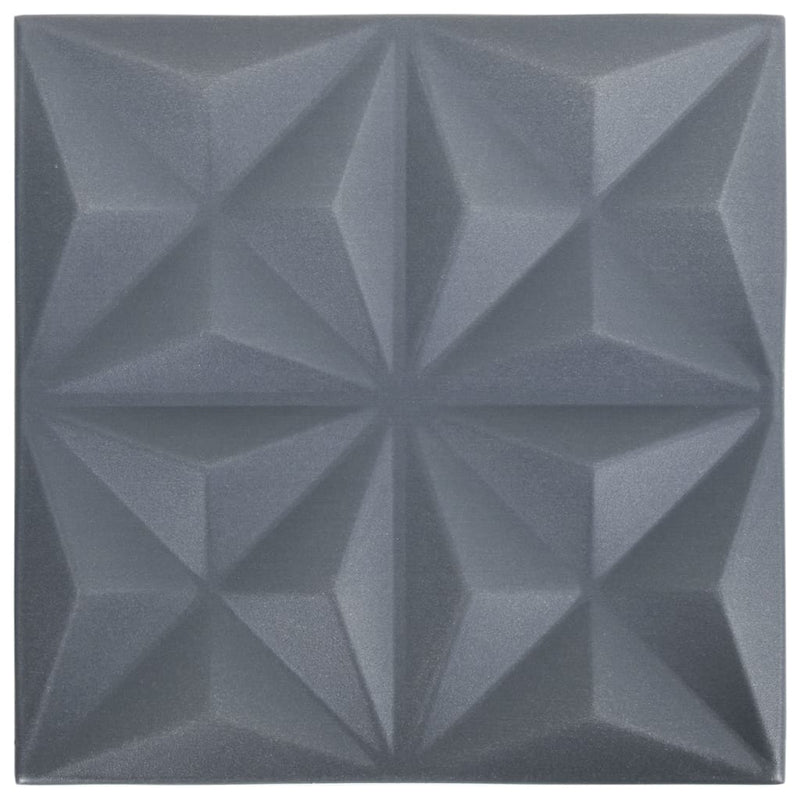 Load image into Gallery viewer, Vidaxl 24 st wandpanelen 3d origami 6 m² 50x50 cm grijs
