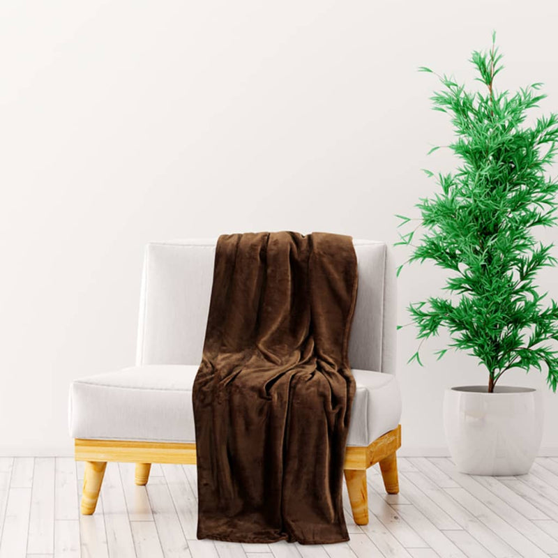 Load image into Gallery viewer, VidaXL Deken 130x170 cm polyester cacaobruin
